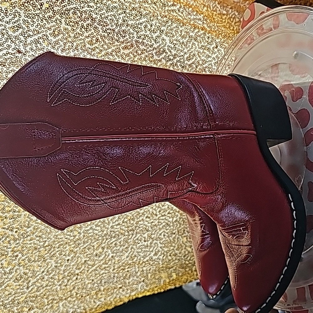 RED WESTERN COWBOY Boots SZ 12 - Picture 10 of 10